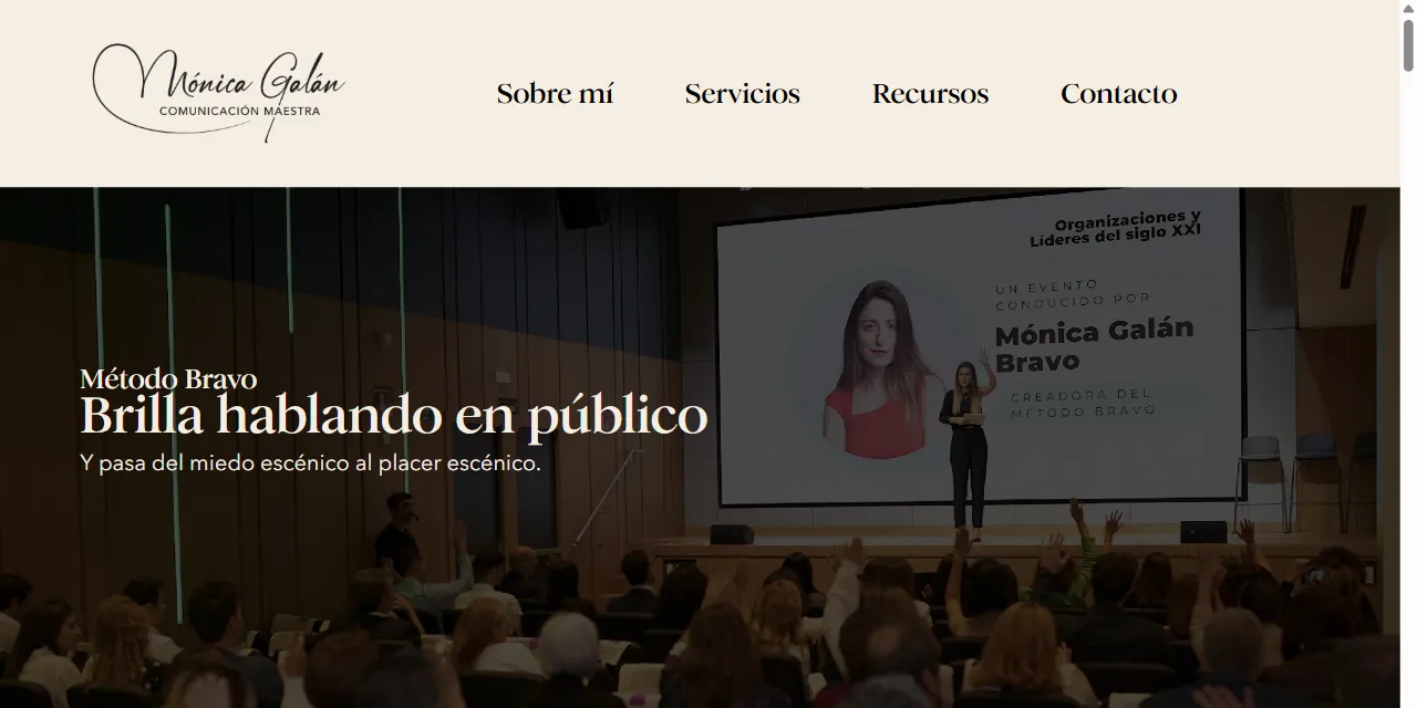 Página del Método Bravo de Mónica Galán